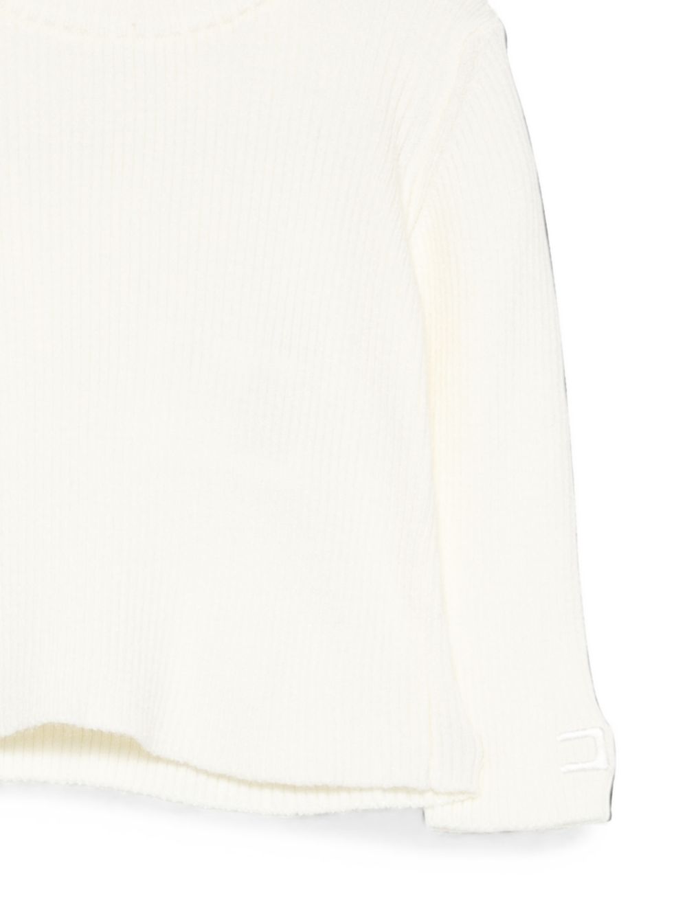 Maglione per neonata Elisabetta Franchi La Mia Bambina bianco con patch con logo EGMA059CFL040 0004 ElISABETTA FRANCHI KIDS 