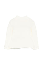 Maglione per neonata Elisabetta Franchi La Mia Bambina bianco con patch con logo EGMA059CFL040 0004 ElISABETTA FRANCHI KIDS 