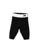 Pantaloni per neonata Elisabetta Franchi La Mia Bambina neri con trama a coste EGPA100CFL040 D581 ElISABETTA FRANCHI KIDS 