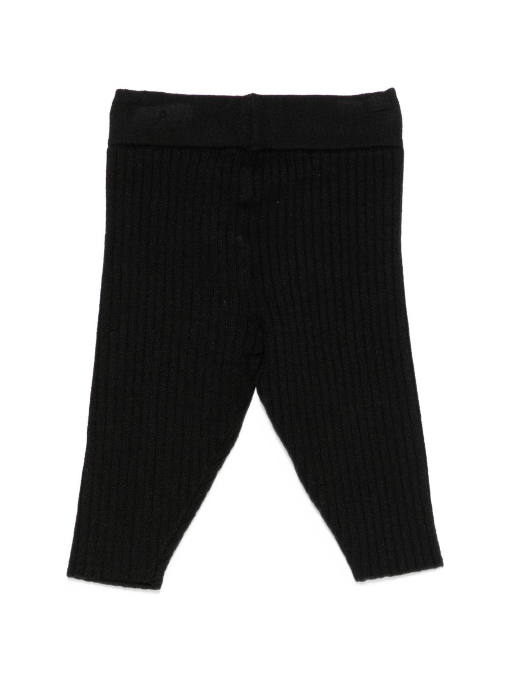 Pantaloni per neonata Elisabetta Franchi La Mia Bambina neri con trama a coste EGPA100CFL040 D581 ElISABETTA FRANCHI KIDS 