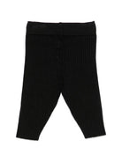 Pantaloni per neonata Elisabetta Franchi La Mia Bambina neri con trama a coste EGPA100CFL040 D581 ElISABETTA FRANCHI KIDS 