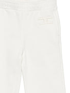 Pantaloni sportivi per neonata Elisabetta Franchi La Mia Bambina bianchi con logo EGPA101CFF017 0067 ElISABETTA FRANCHI KIDS 