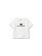 T-shirt per neonata Elisabetta Franchi La Mia Bambina bianca con logo sul davanti EGTS116CJE018 0156 ElISABETTA FRANCHI KIDS 
