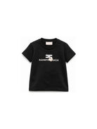 T-shirt per neonata Elisabetta Franchi La Mia Bambina nera con logo sul davanti EGTS116CJE018 N126 ElISABETTA FRANCHI KIDS 
