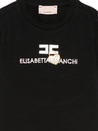 T-shirt per neonata Elisabetta Franchi La Mia Bambina nera con logo sul davanti EGTS116CJE018 N126 ElISABETTA FRANCHI KIDS 