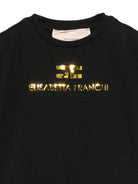 T-shirt per neonata Elisabetta Franchi La Mia Bambina nera con logo sul davanti EGTS120CJE018 N005 ElISABETTA FRANCHI KIDS 