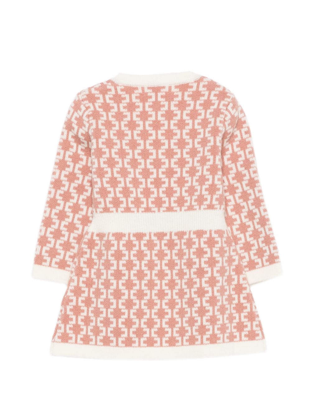 Abito per neonata Elisabetta Franchi La Mia Bambina rosa con motivo monogramma ENAB078CFL139 D777 ElISABETTA FRANCHI KIDS 