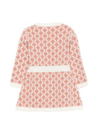 Abito per neonata Elisabetta Franchi La Mia Bambina rosa con motivo monogramma ENAB078CFL139 D777 ElISABETTA FRANCHI KIDS 