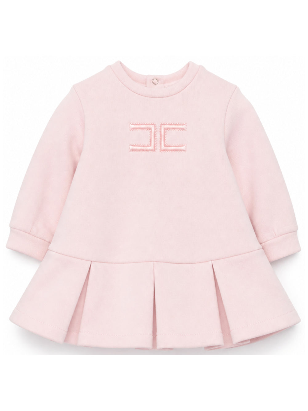 Abito per neonata Elisabetta Franchi La Mia Bambina rosa con logo ricamato ENAB0800FF002 C263 ElISABETTA FRANCHI KIDS 