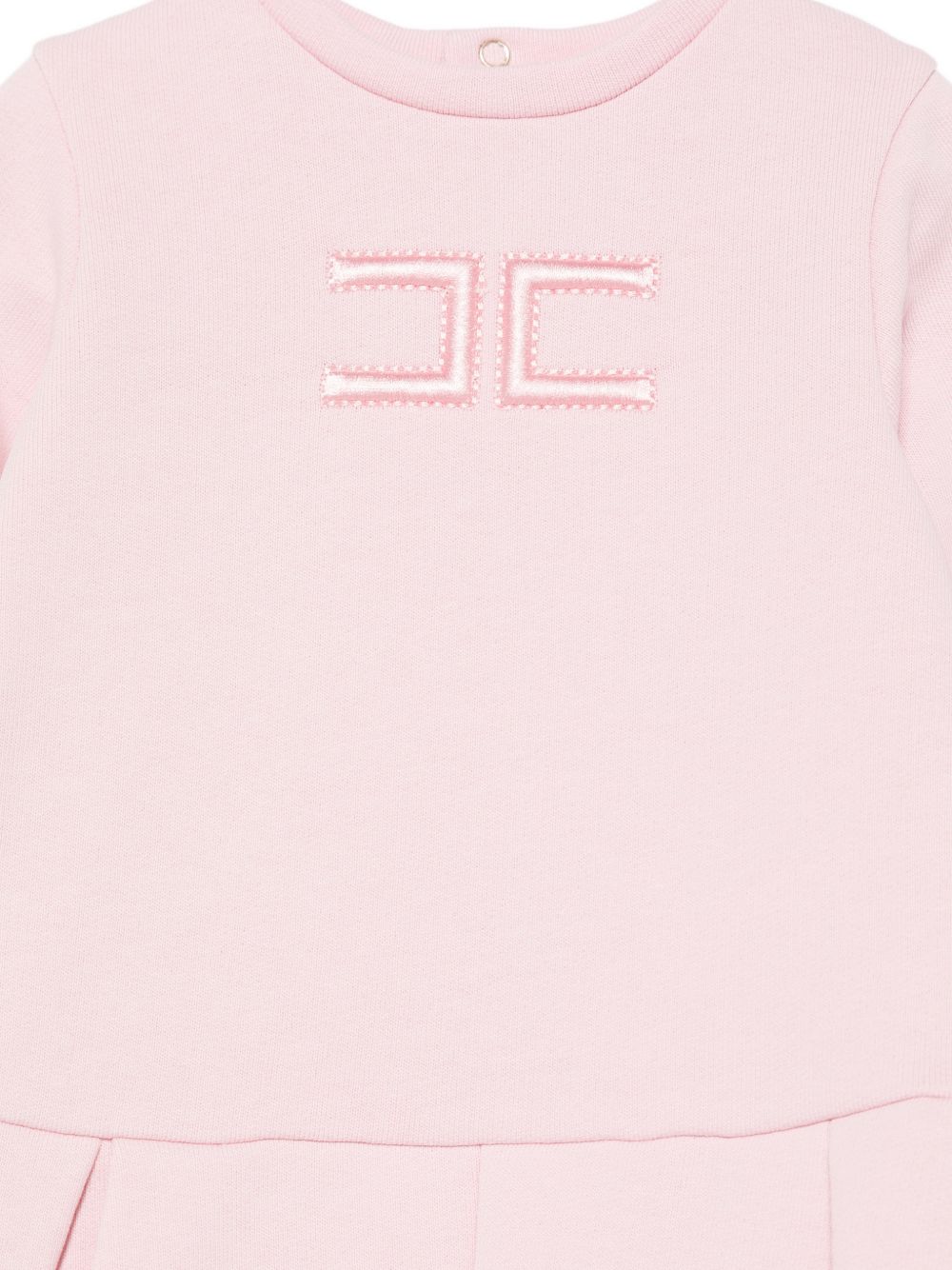 Abito per neonata Elisabetta Franchi La Mia Bambina rosa con logo ricamato ENAB0800FF002 C263 ElISABETTA FRANCHI KIDS 