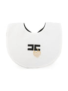 Bavaglino per neonata Elisabetta Franchi La Mia Bambina bianco con logo ENBA0720JF054 0076 ElISABETTA FRANCHI KIDS 
