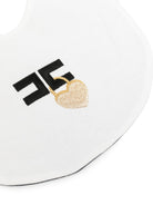 Bavaglino per neonata Elisabetta Franchi La Mia Bambina bianco con logo ENBA0720JF054 0076 ElISABETTA FRANCHI KIDS 