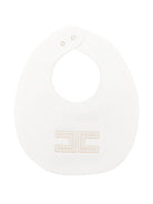 Bavaglino per neonata Elisabetta Franchi La Mia Bambina bianco con logo ENBA0730FF002 0115 ElISABETTA FRANCHI KIDS 