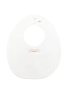 Bavaglino per neonata Elisabetta Franchi La Mia Bambina bianco con logo ENBA0730FF002 0115 ElISABETTA FRANCHI KIDS 