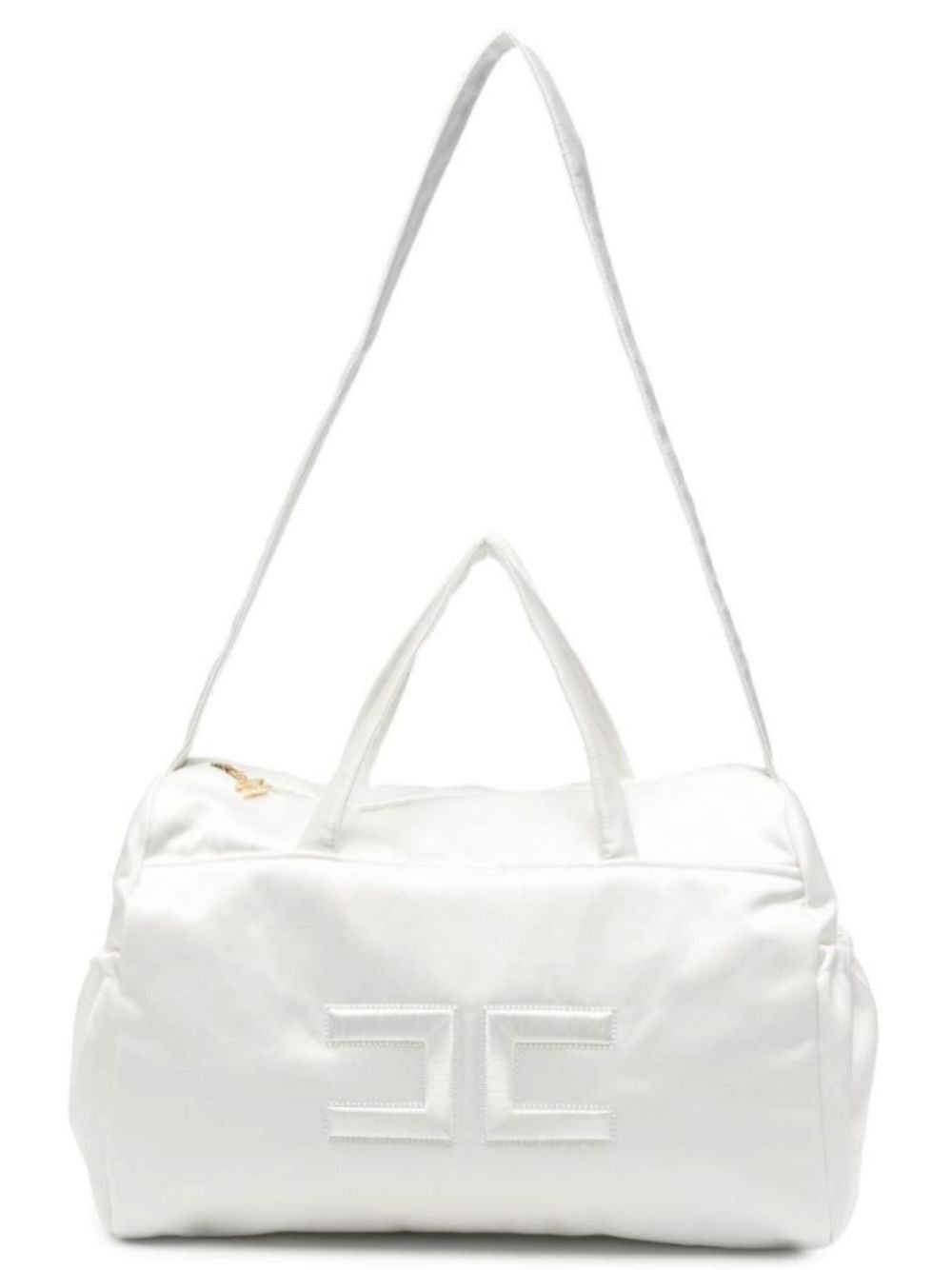 Borsa fasciatoio per neonata Elisabetta Franchi La Mia Bambina bianca con logo sul davanti ENBO0290RA016 0004 ElISABETTA FRANCHI KIDS 