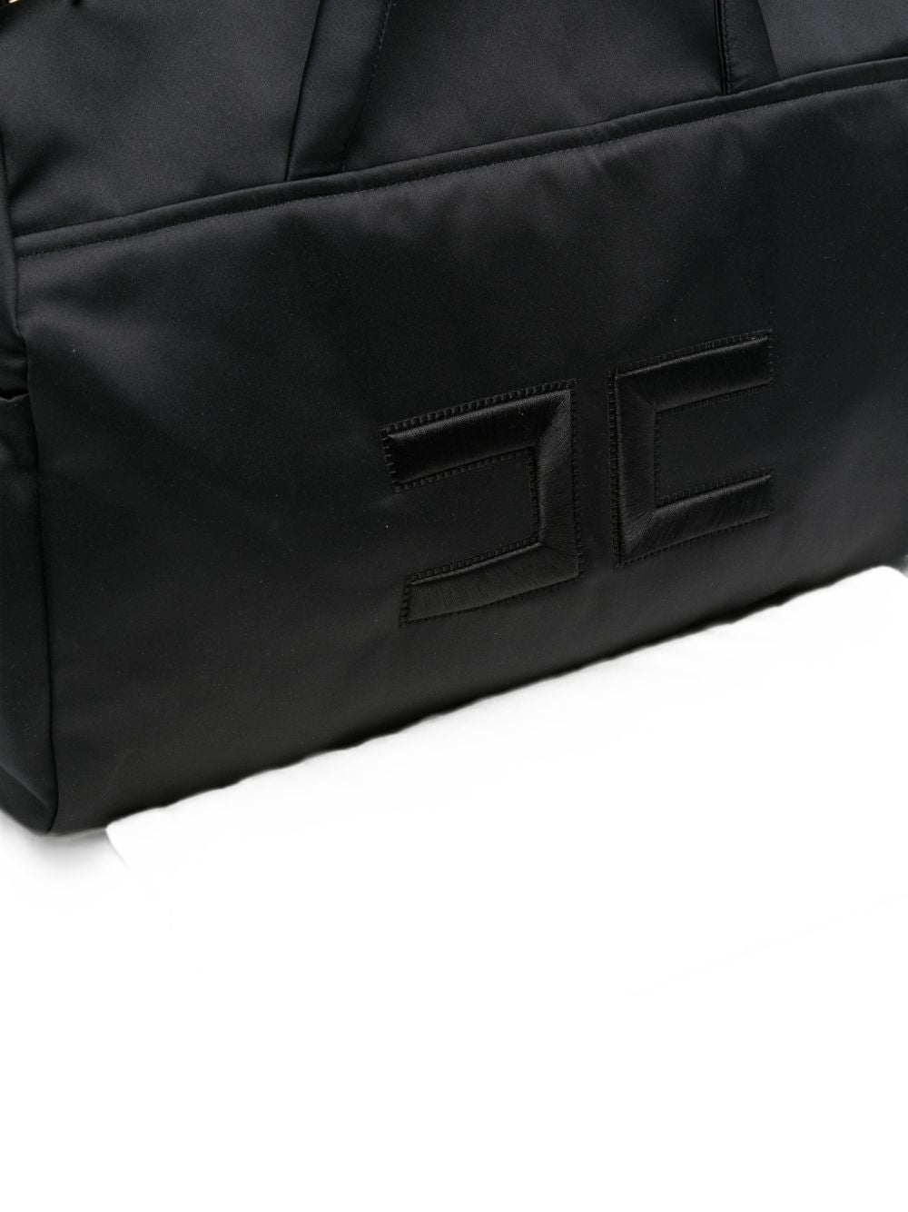 Borsa fasciatoio per neonata Elisabetta Franchi La Mia Bambina nera con logo sul davanti ENBO0290RA016 N000 ElISABETTA FRANCHI KIDS 