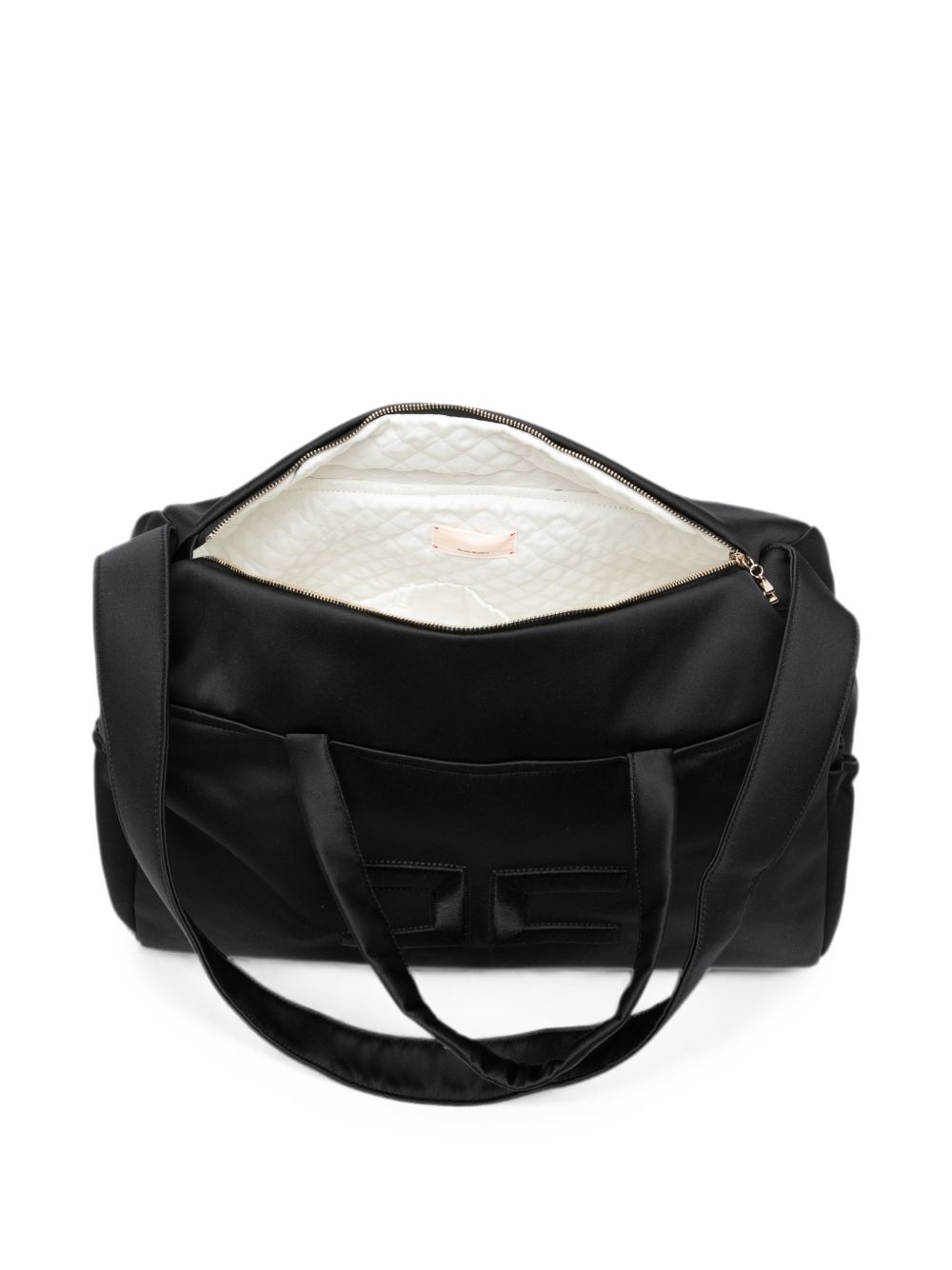 Borsa fasciatoio per neonata Elisabetta Franchi La Mia Bambina nera con logo sul davanti ENBO0290RA016 N000 ElISABETTA FRANCHI KIDS 