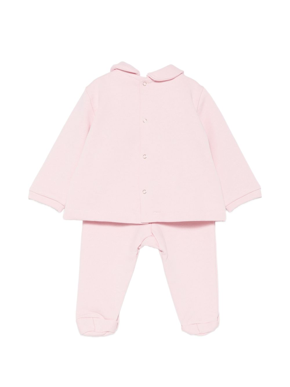 Completo per neonata Elisabetta Franchi La Mia Bambina rosa con applicazione logo ENCD1210FF002 C070 ElISABETTA FRANCHI KIDS 