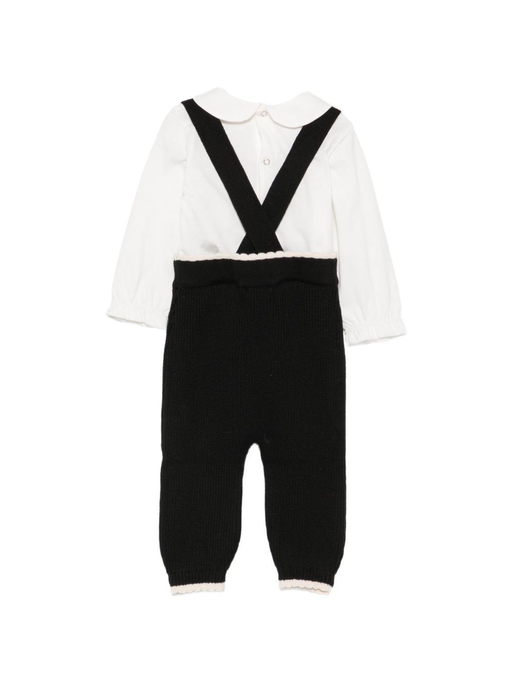 Completo per neonata Elisabetta Franchi La Mia Bambina Kids multicolore con salopette con logo ricamato ENCD126CFL001 N101 ElISABETTA FRANCHI KIDS 