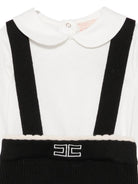 Completo per neonata Elisabetta Franchi La Mia Bambina Kids multicolore con salopette con logo ricamato ENCD126CFL001 N101 ElISABETTA FRANCHI KIDS 