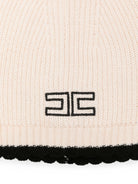 Cappello per neonata Elisabetta Franchi La Mia Bambina rosa con logo ricamato sul davanti ENCP086CFL001 0188 ElISABETTA FRANCHI KIDS 