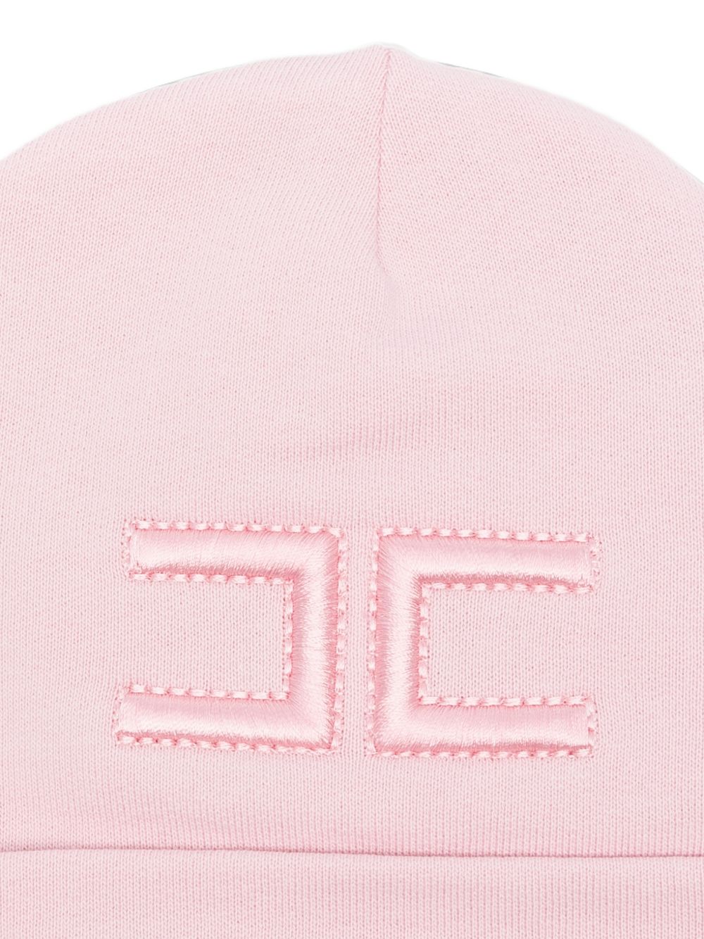 Berretto per neonata Elisabetta Franchi La Mia Bambina rosa con logo ricamato ENCP0870FF002 C070 ElISABETTA FRANCHI KIDS 
