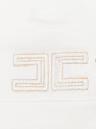 Berretto per neonata Elisabetta Franchi La Mia Bambina bianco con logo ricamato ENCP0890FF002 0115 ElISABETTA FRANCHI KIDS 