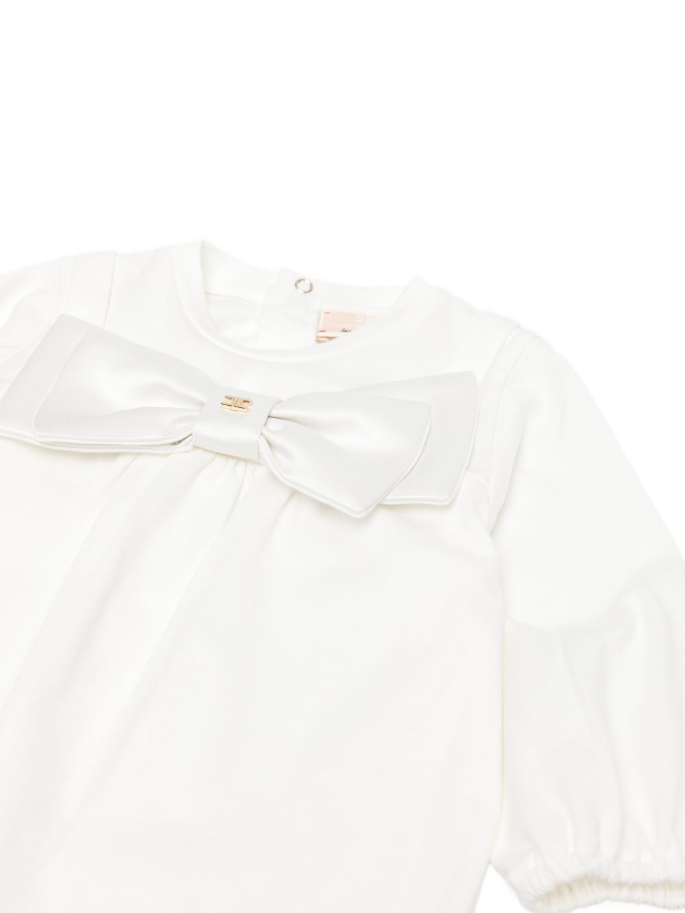 Set tre pezzi per neonata Elisabetta Franchi La Mia Bambina bianco con fiocco ENKT0660JF054 0195 ElISABETTA FRANCHI KIDS 