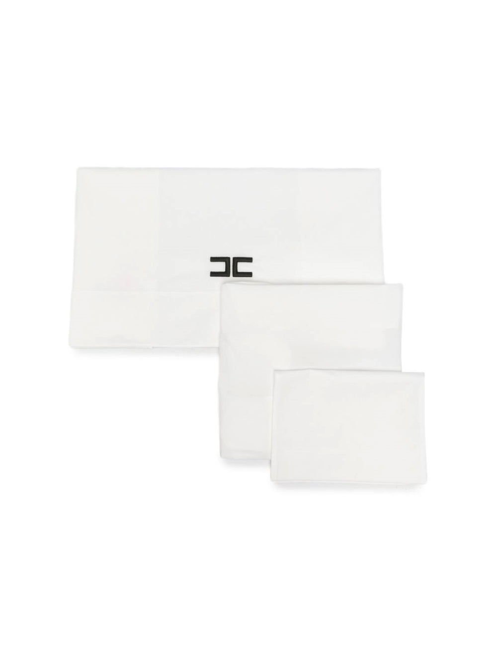 Set di biancheria per neonata Elisabetta Franchi La Mia Bambina bianco con logo sul davanti ENLE0210CA270 0100 ElISABETTA FRANCHI KIDS 