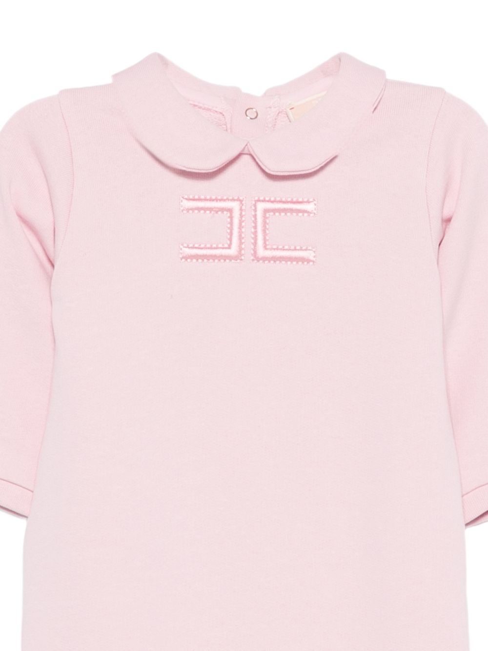 Tutina per neonata Elisabetta Franchi La Mia Bambina rosa con colletto Peter Pan ENTU1620FF002 C070 ElISABETTA FRANCHI KIDS 
