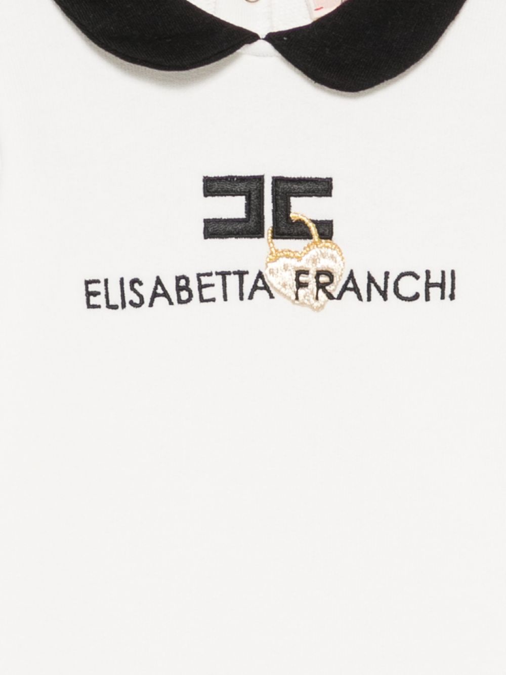 Tutina per neonata Elisabetta Franchi La Mia Bambina bianca con colletto Peter Pan ENTU1630FF002 0076 ElISABETTA FRANCHI KIDS 