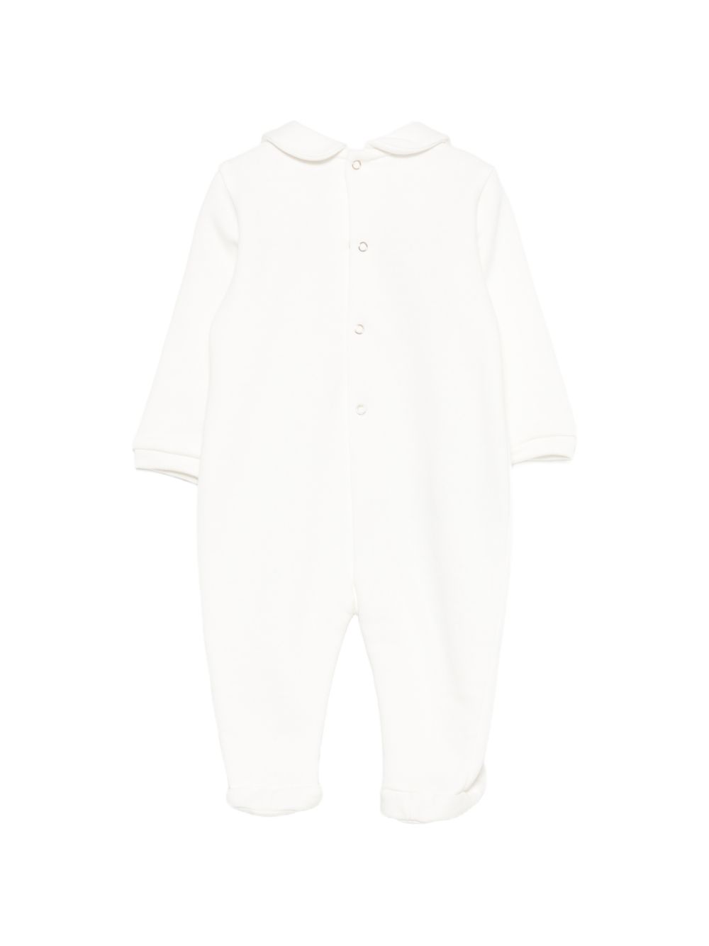 Tutina per neonata Elisabetta Franchi La Mia Bambina bianca con ricamo e colletto alla Peter Pan ENTU1650FF002 0115 ElISABETTA FRANCHI KIDS 
