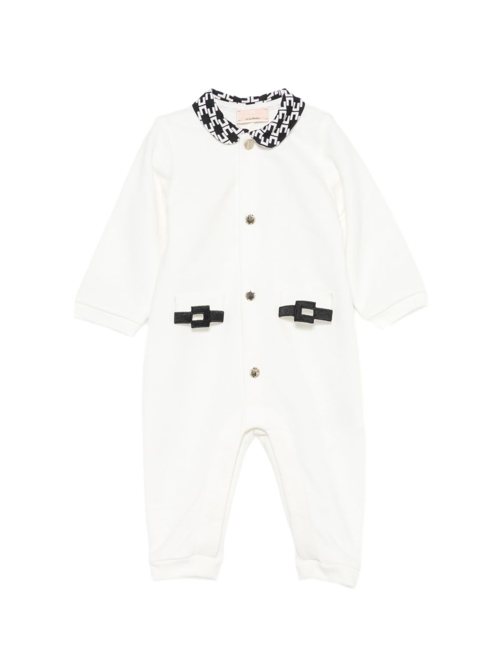 Tutina per neonata Elisabetta Franchi La Mia Bambina bianca con colletto Peter Pan ENTU1700FF002 0088 ElISABETTA FRANCHI KIDS 