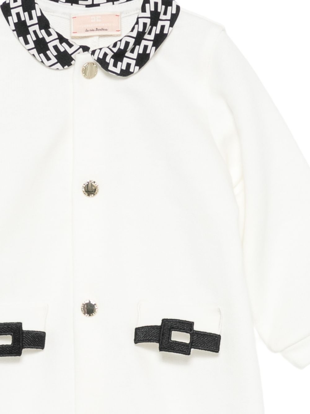 Tutina per neonata Elisabetta Franchi La Mia Bambina bianca con colletto Peter Pan ENTU1700FF002 0088 ElISABETTA FRANCHI KIDS 