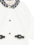Tutina per neonata Elisabetta Franchi La Mia Bambina bianca con colletto Peter Pan ENTU1700FF002 0088 ElISABETTA FRANCHI KIDS 