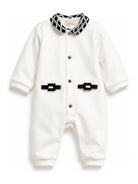 Tutina per neonata Elisabetta Franchi La Mia Bambina bianca con colletto Peter Pan ENTU1700FF002 0088 ElISABETTA FRANCHI KIDS 