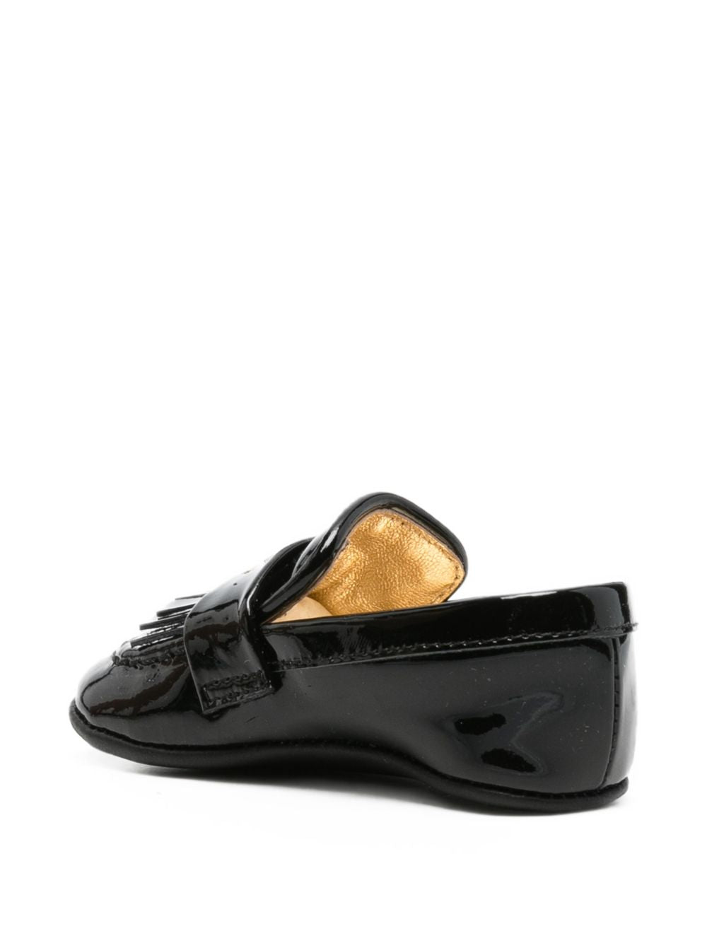 Ballerine per neonata Elisabetta Franchi La Mia Bambina nere con frange F0A4E06121855 999 ElISABETTA FRANCHI KIDS 