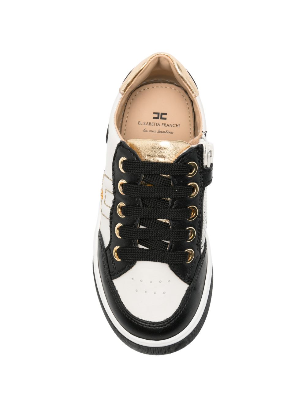 Sneakers per bambina Elisabetta Franchi La Mia Bambina bianche con chiusra laterale con zip F1A9E06511251 A870 ElISABETTA FRANCHI KIDS 