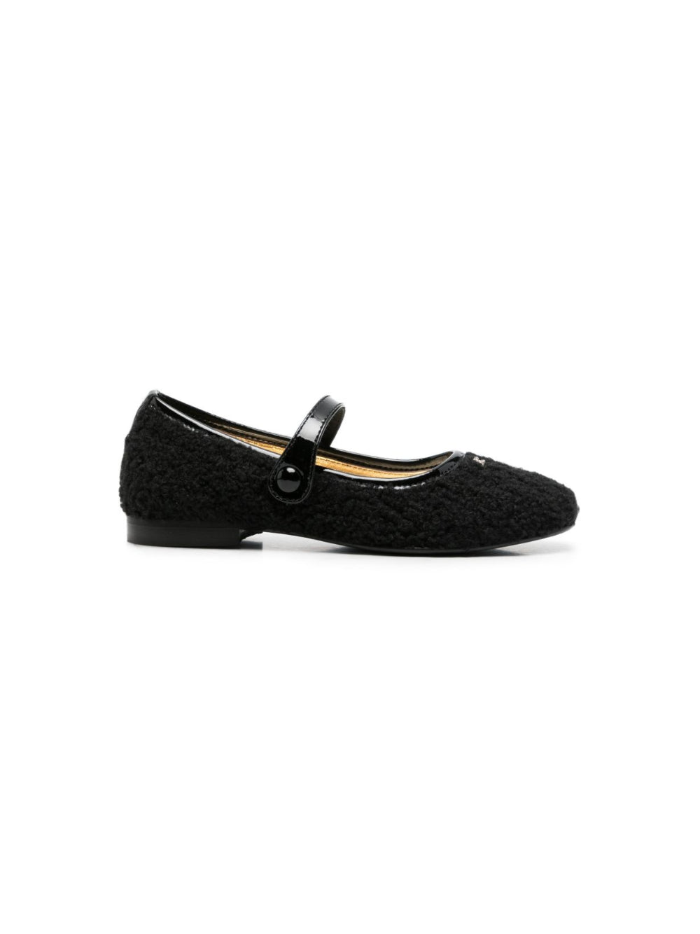 Ballerine per bambina Elisabetta Franchi La Mia Bambina nere con placca con logo F4A3E06271980 999 ElISABETTA FRANCHI KIDS 