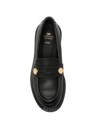 Mocassini per bambina Elisabetta Franchi la mia Bambina neri con placca con logo F4A4E06421251 999 ElISABETTA FRANCHI KIDS 