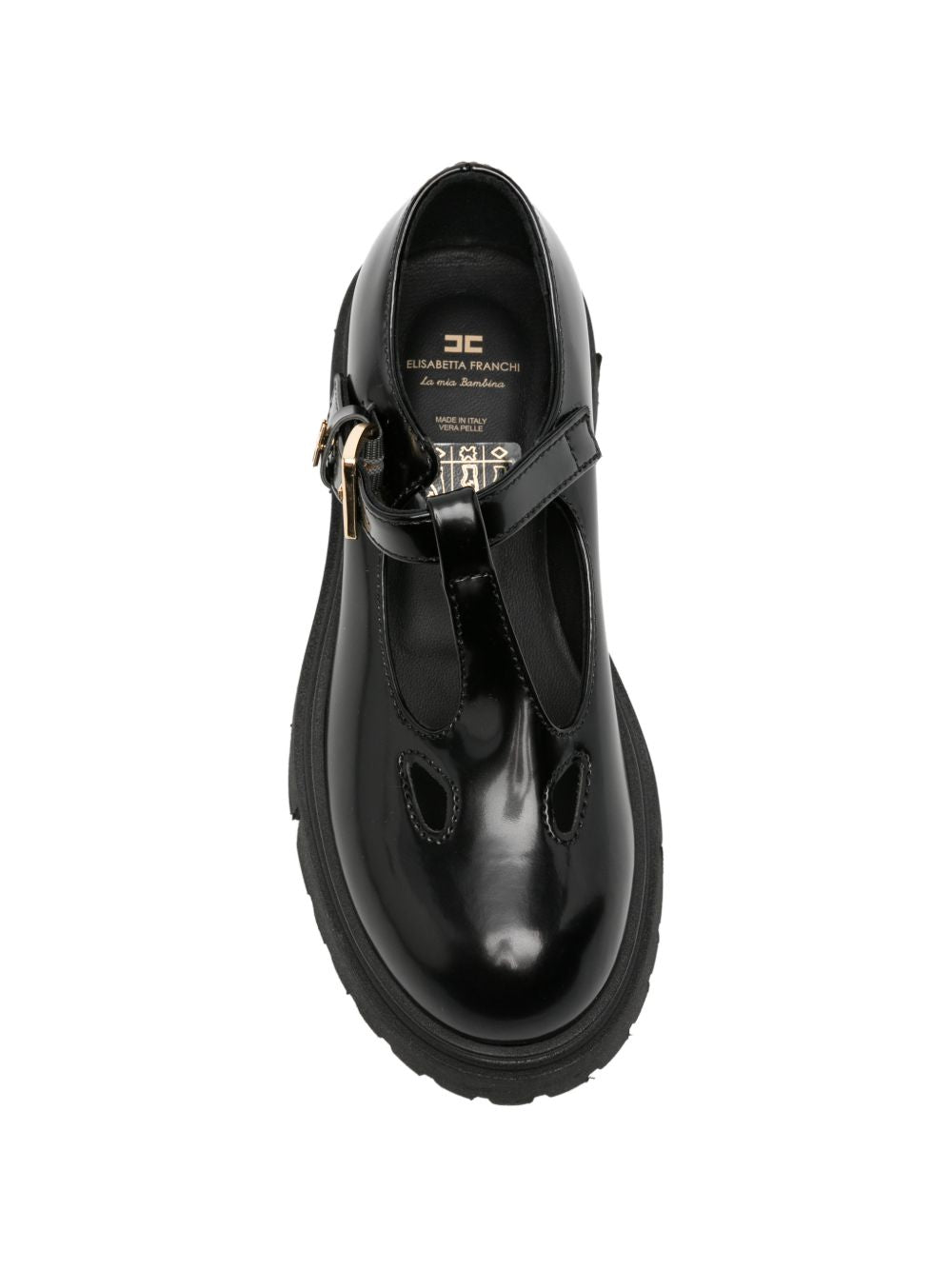 Ballerine per bambina Elisabetta Franchi La Mia Bambina nere con dettagli cut-out F4A4E06481259 999 ElISABETTA FRANCHI KIDS 