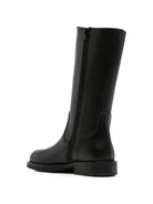 Stivali per bambina Elisabetta Franchi La Mia Bambina neri con placche con logo color oro F4A6E07441251 999 ElISABETTA FRANCHI KIDS 