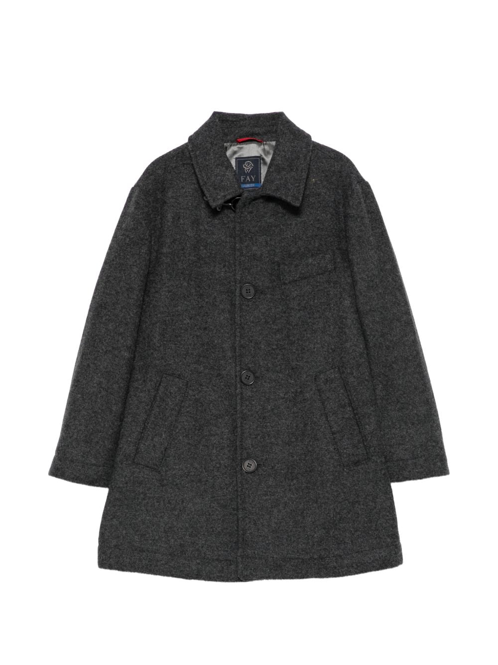 Cappotto per bambino Fay Kids grigio con chiusura frontale con bottoni FZ2H00 E0261 8A0 FAY KIDS 