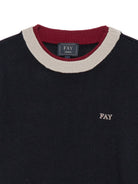 Maglione per bambino Fay Kids blu con logo ricamato sul davanti FZ9H00 W0012 621BG FAY KIDS 