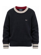 Maglione per bambino Fay Kids blu con logo ricamato sul davanti FZ9H00 W0012 621BG FAY KIDS 