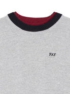 Maglione per bambino Fay Kids grigio con logo ricamato sul davanti FZ9H00 W0033 805BL FAY KIDS 