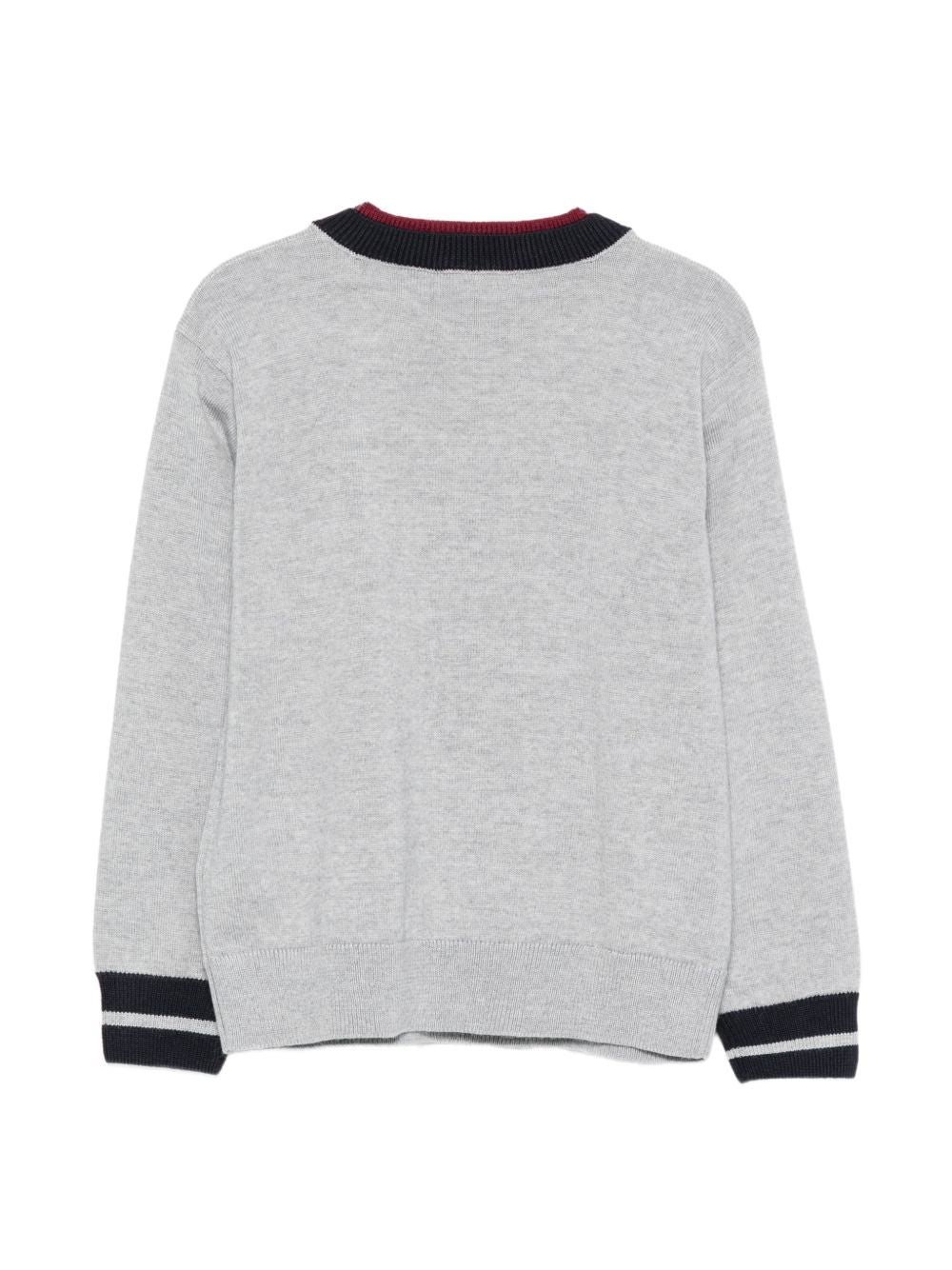 Maglione per bambino Fay Kids grigio con logo ricamato sul davanti FZ9H00 W0033 805BL FAY KIDS 
