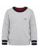 Maglione per bambino Fay Kids grigio con logo ricamato sul davanti FZ9H00 W0033 805BL FAY KIDS 