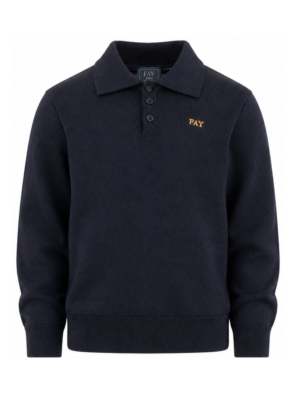 Maglione per bambino Fay Kids blu con colletto stile polo FZ9H20 W0012 621 FAY KIDS 