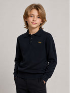Maglione per bambino Fay Kids blu con colletto stile polo FZ9H20 W0012 621 FAY KIDS 